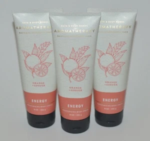 3 BATH & BODY WORKS AROMATHERAPY ENERGY ORANGE GINGER MOISTURIZING CREAM LOTION - Picture 1 of 5