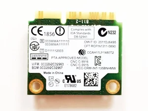 Lenovo IBM 04W3783 Intel 135BNHMW Bluetooth Wireless WiFi Card Mini PCIe WLAN... - Picture 1 of 1