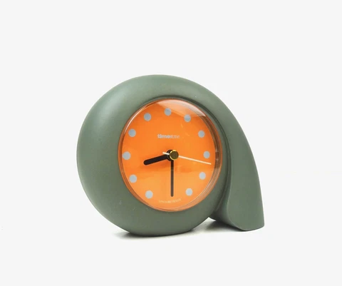 ORIGINAL POSTMODERN 80s VINTAGE MEMPHIS AGE GRAY ORANGE DESK CLOCK BY TIMESTONE Cover
