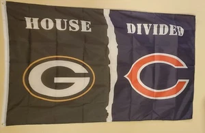 Bandera dividida Green Bay Packers/Chicago Bears House 3 x 5 # 156 - Imagen 1 de 1