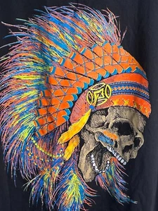 Tocado calavera nativo americano vintage jefe indio camiseta grande? XL? (K320) - Imagen 1 de 4