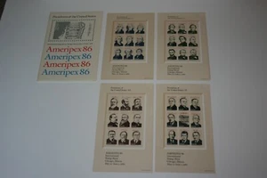 AMERIPEX 86 DIE PRÄSIDENTEN & 4. JULI 1776 UNTERZEICHNUNG DER ERKLÄRUNG NEU SEHR AUSGEZEICHNET - Bild 1 von 5