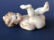 Putto Porcelain Capodimonte Italy / Putti / Baby N Crowned + Signed