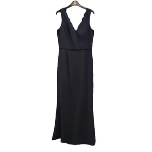 JS Collections Womens Maxi Dress Navy Blue 14 UK Sleeveless A Line - Picture 1 of 10