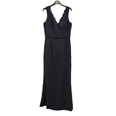 JS Collections Womens Maxi Dress Navy Blue 14 UK Sleeveless A Line - Image 1 of 4