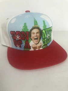 ELF Christmas Hat Son of a Nutcracker Will Ferrell Snapback Pre-owned Very Good - Picture 1 of 5