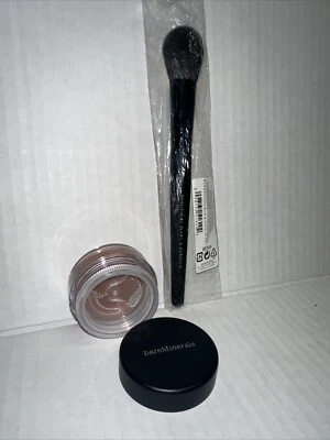 DUO! bareMinerals All Over Face Loose Powder Warmth 1.5g  And Blush/Contour Brsh - Image 1 of 2
