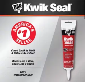 DAP Kwik Seal 5.5 oz. White Kitchen and Bath Adhesive Caulk Quick Seal - Picture 1 of 13