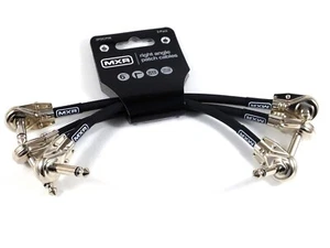 Patch Cables MXR 6 inch (~152mm) 3 Pack 1/4" Angled Flat ( pancake ) ends - Picture 1 of 5