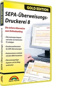 SEPA Überweisungs Druckerei 8 Gold Edition - PC DVD-ROM - NEU und Verpackt - Bild 1 von 2