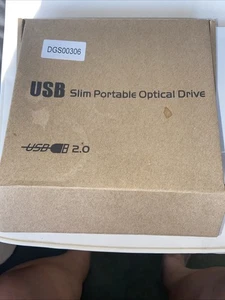USB Slim Portable Drive 2.0 CD Rewritable High Speed DVD ROM - Afbeelding 1 van 6