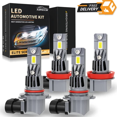 Kit combinado de 4x bombillas LED de haz alto bajo para Ford Transit-350 HD 2015-2024 Foto 1 de 4