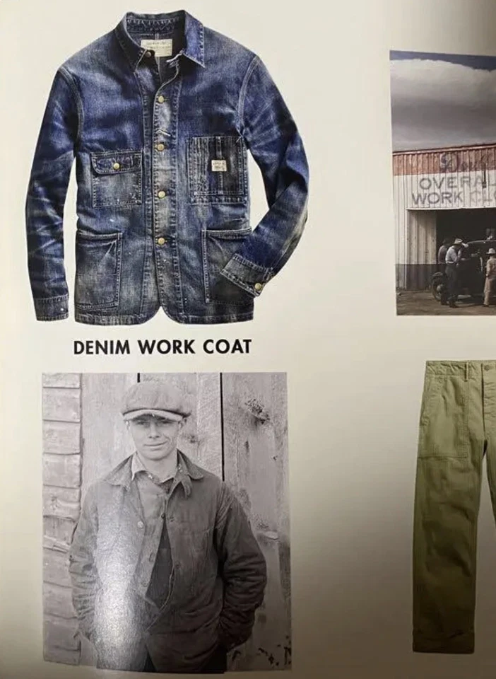 Double RL RRL Engineers Chore Jacket indigo Denim  Size Large - Image 1 of 4