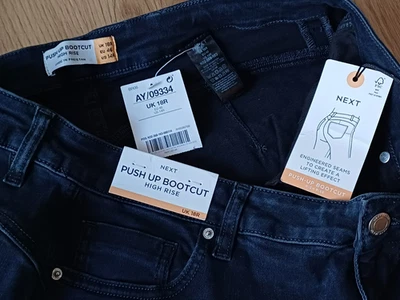 New Women's NEXT Blue Soft Denim Push Up Bootcut Lifting Effect Trousers size 18 - Image 1 of 4