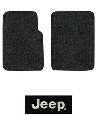 Напольные коврики для Jeep Wrangler 1997-2006 годов выпуска - TJ - 2 шт спереди - ворс - Изображение 1 из 3