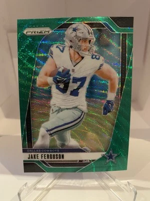 2024 Prizm Jake Ferguson football card Green Wave #76 Cowboys - Image 1 of 2