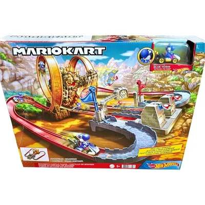 Hot Wheels MARIO KART Bowser's Castle Chaos Trackset con Azul Yoshi NUEVO Foto 1 de 4