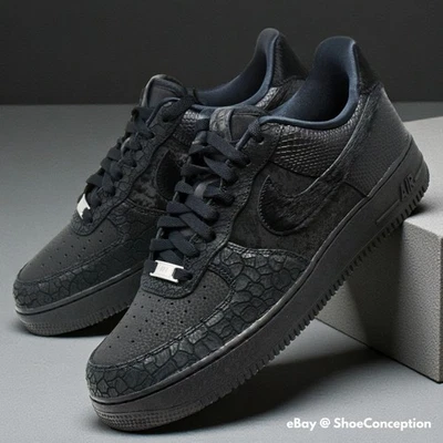 Nike Air Force 1 '07 LX Zapatos "3X Celebration" Triple Negro HQ1977-001 Para hombres NUEVO Foto 1 de 4