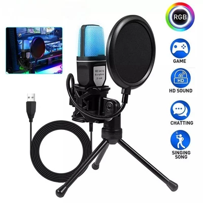 USB Kondensator Mikrofon mikrofon Cardioid Condenser Microphone Studio Podcast - Bild 1 von 4