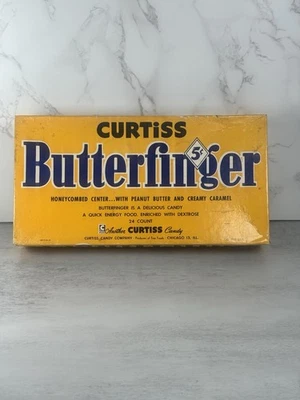Vintage 1953 Curtiss Butterfinger Candy Box Display Empty — 第 1/4 张图片