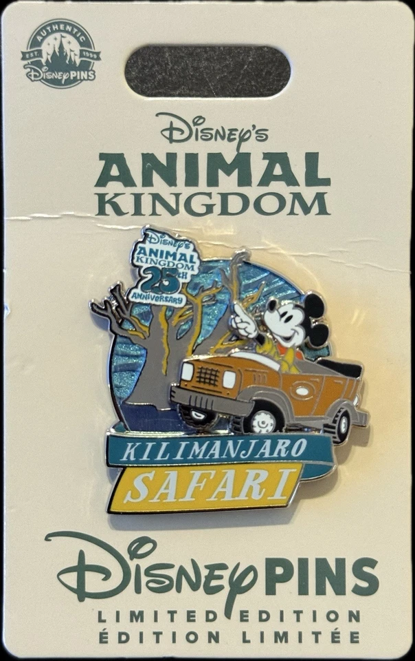 РЕДКАЯ Disney's Animal Kingdom 25-летие ~ LE 4000 ~ Kilimanjaro Safari Pin - Изображение 1 из 1