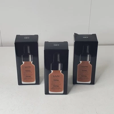 NYX Professional Makeup Total Control Drop Foundation TCDF19 Mocha NEW Lot of 3 - Image 1 of 4