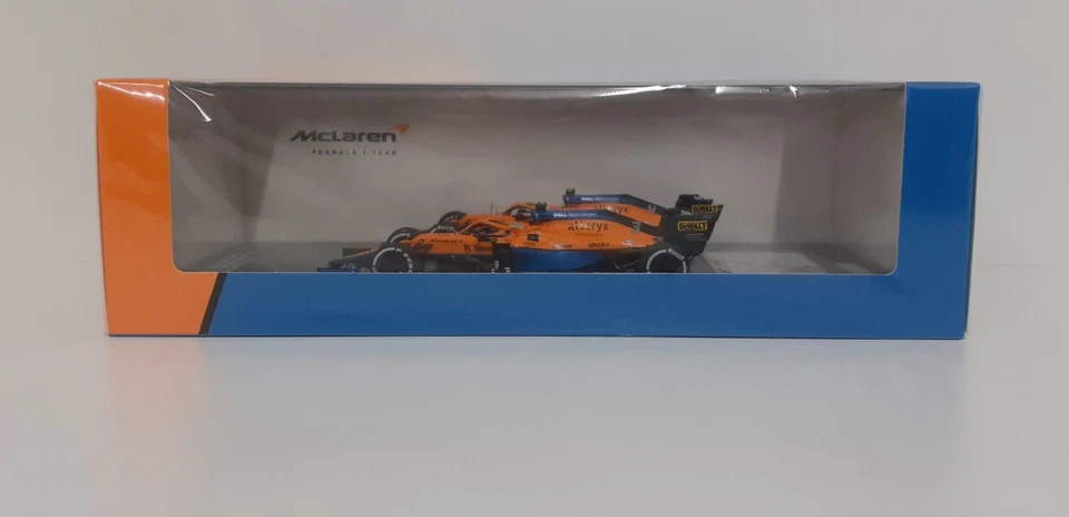MODELLINO AUTO F1 SCALA 1:43 SPARK MCLAREN MERCEDES NORRIS RICCIARDO ITALIA 2021 - Immagine 1 di 4