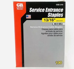 Gardner Bender GSE-310 Metallic Service Entrance Cable Staples 13/16" 20.6 mm - Picture 1 of 6