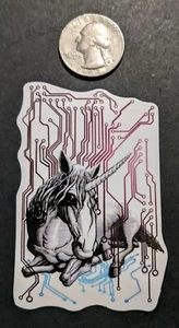 Einhorn Sticker ** Tech Art Sticker *** Fantasy Sticker - Bild 1 von 1