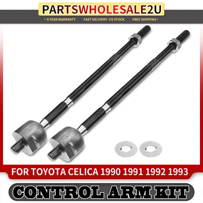 Set of 2 Front LH & RH Inner Tie Rod End Links for Toyota Celica 1990 1991-1993 - Image 1 of 4