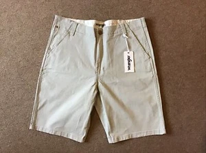 Pantalones Cortos Chinos Wrangler Casey Gris Ágata Para Hombre Talla W34 TOTALMENTE NUEVOS - Imagen 1 de 5
