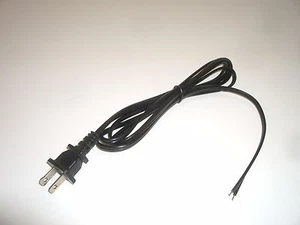 CABLE DE ALIMENTACIÓN DE CA PHILMORE SPT1182-6BL 6 FT 18AWG SPT NEGRO POLARIZADO - Imagen 1 de 2