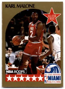 1990-91 Hoops #12 Karl Malone programa All-Star - Imagen 1 de 2