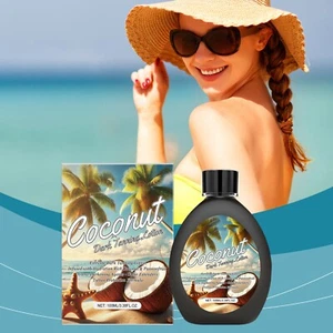 Summer Beach Coconut Bronze Skin Tone Lotion Moisturizing Body Tanning Gel Cream - Picture 1 of 10
