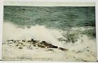 RI Surf at East Beach Watch Hill R.I. 1908 Westerly to Brooklyn NY Postcard I8