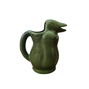 Jarra De Mesa Pingüino De Cerámica 1 Litro - Verde Salpicada - Picture 1 of 3