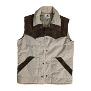 A BATHING APE Busy Works BAPE Padded Puffer Vest Jacket Men's Size Large Khaki - Picture 1 of 10