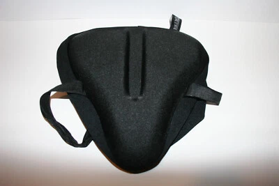 Funda de asiento de gel de ejercicio BikeRoo negra grande 11x10x1,8" Foto 1 de 2