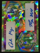 2023 Leaf Vivid Drake Maye Bo Nix Colorful Combos Green Crystal Auto /4 Top QBs!