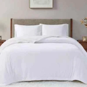 Charter Club Sherpa Plush Reversible Blanket, White, QUEEN 90 X 90 - Picture 1 of 8