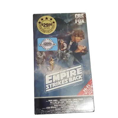 The Empire Strikes Back VHS lacrado nos primeiros dez anos etiqueta vermelha Star Wars novo - Imagem 1 de 4