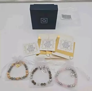 QVC Lava Bracelets with Gemstones Inspiration Charm in Bag Set of 3 New - Picture 1 of 8
