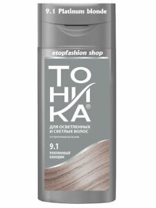 Tonika hair coloring tinting balsam shampoo temporary Тоника 9.1 Platinum Blonde