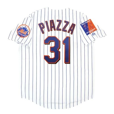 Mike Piazza 2004 New York Mets Men's Home White Jersey w/ Shea 40th Patch - Image 1 of 4