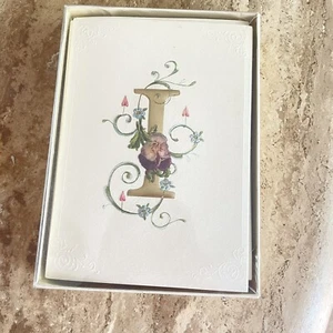Marian Heath Greeting Card LETTER I Blank Notecard w Envelope Antique Collection - Picture 1 of 4