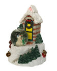 Christmas Music Box Mini Snow Globe Silent Night Snowman Snow Fir Trees 6 In