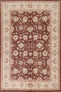 Floral Chobi-Peshawar Vegetable Dye Oriental Area Rug Handmade Wool Carpet 6x9 - Picture 1 of 12