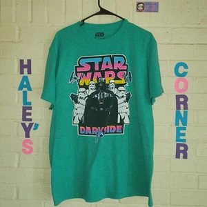 Star Wars Darkside Full Graphic T-Shirt Neon auf Grün Shirt Gr. L Five Sun - Bild 1 von 4