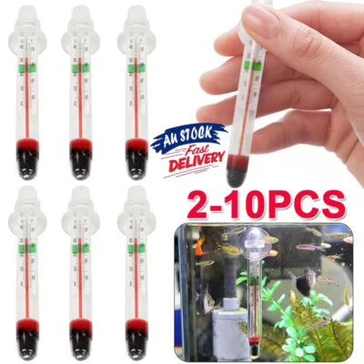 5/10PCS Floating Aquarium Vertical Thermometer Fish Tank Glass Temperature Meter - image 1 of 4