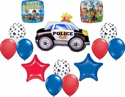 Balões de aniversário Anagram PAW Patrol Chase carro policial suprimentos decoração festa - Imagem 1 de 4